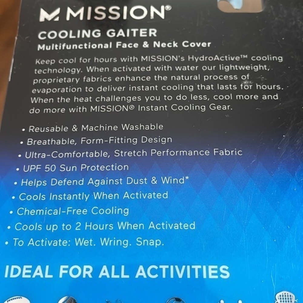 Youth Mission Cooling Gaiter - face masks - sun protection - fishing - sports - Picture 7 of 7